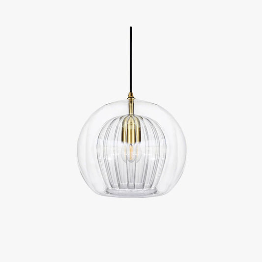 Glass Globe Pendant Light For Diningroom – Clear Or Amber
