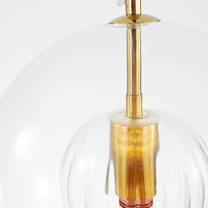 Glass Globe Pendant Light for Dining Room – Clear or Amber