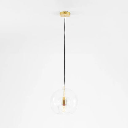 Glass Globe Pendant Light For Diningroom – Clear Or Amber