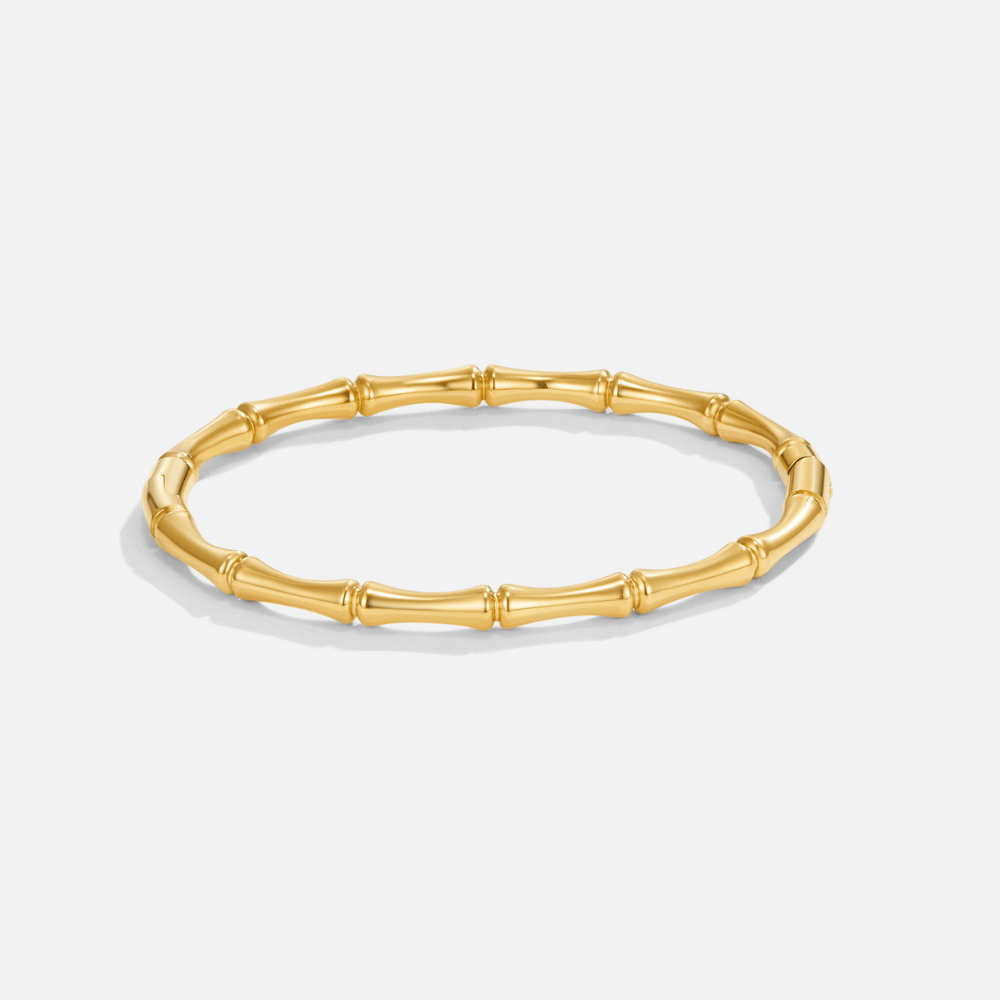 Gold Bamboo Bangle Bracelet