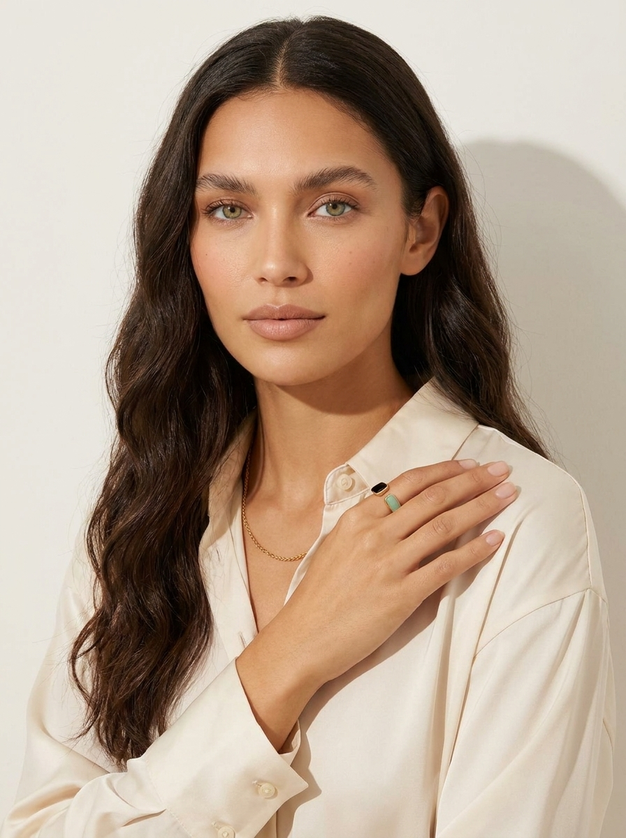 Gold Dual Stone Ring