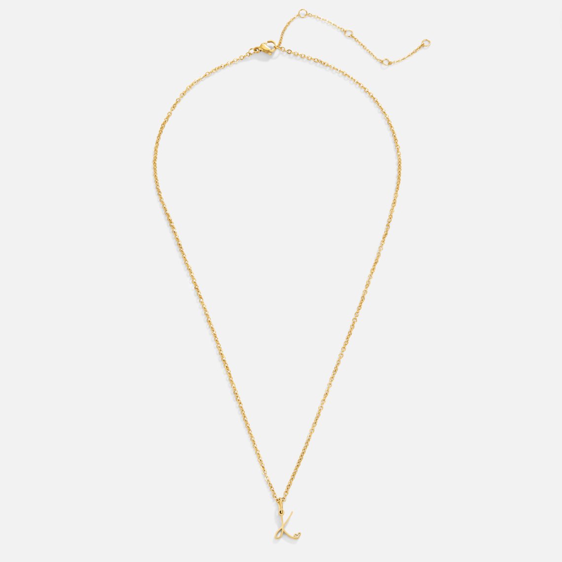 Gold Initial Letter Necklace