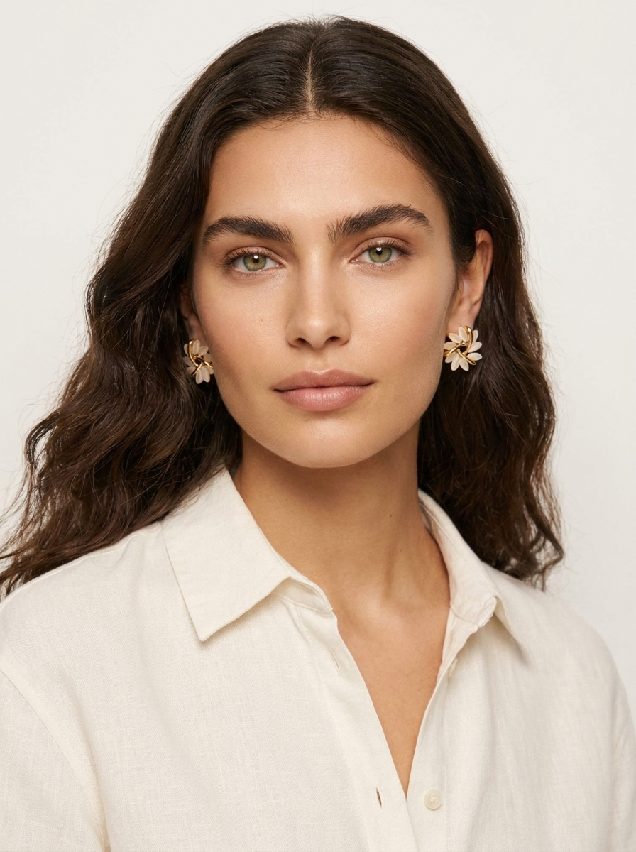 Gold Stud Earring Set