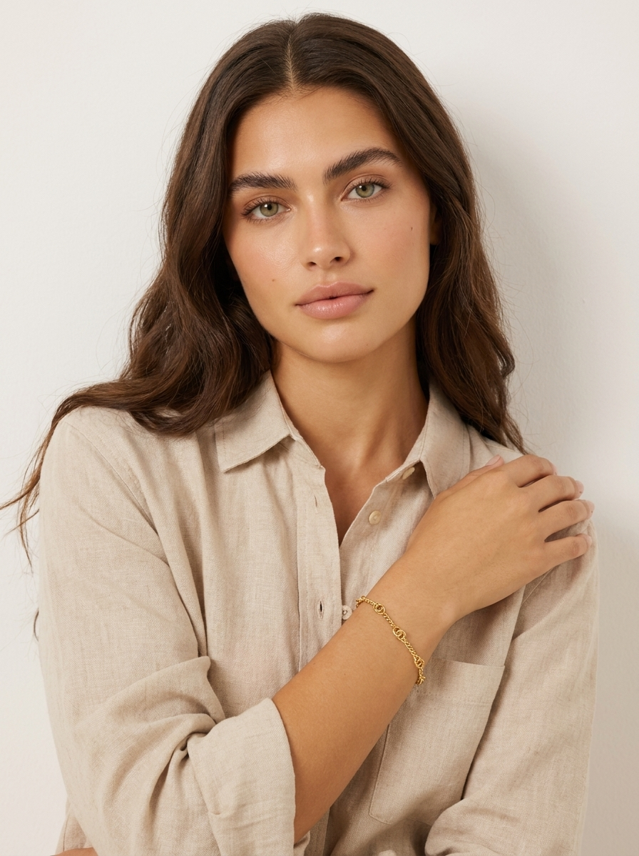 Gold Twisted Chain Bracelet