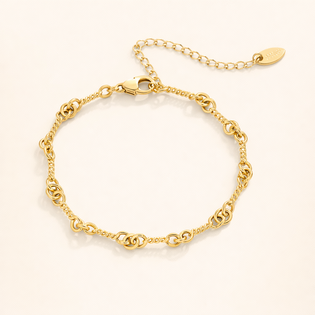 Gold Twisted Chain Bracelet