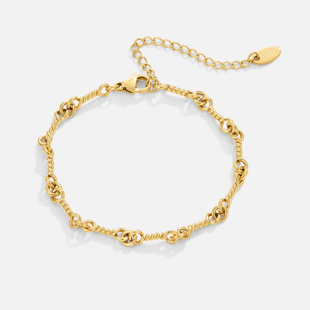 Gold Twisted Chain Bracelet