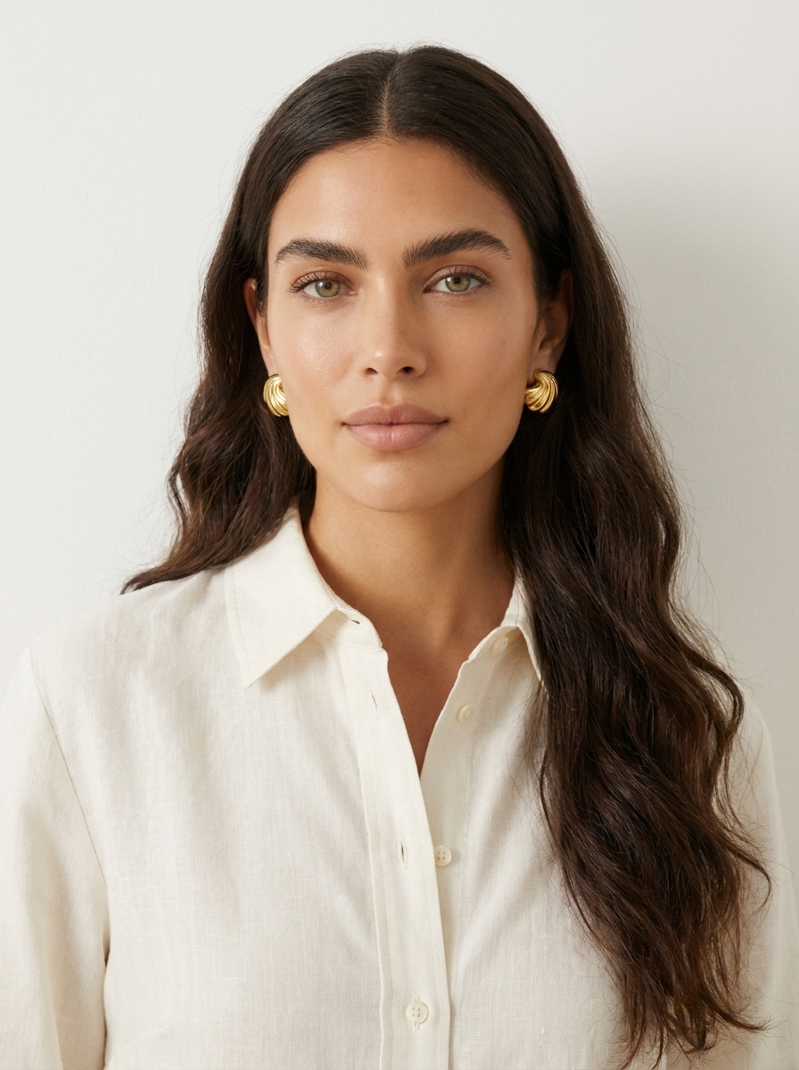 Golden Seashell Stud Earrings