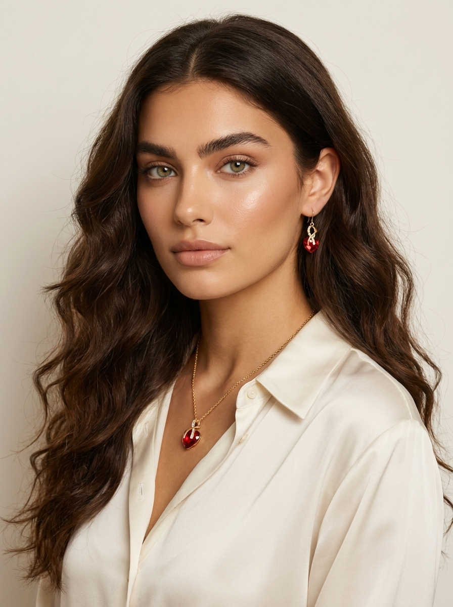 Heart Crystal Jewellery Set