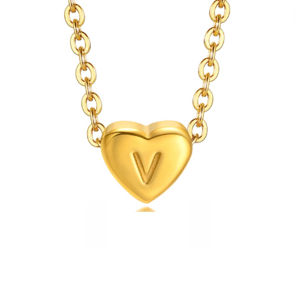 Heart Initial Necklace