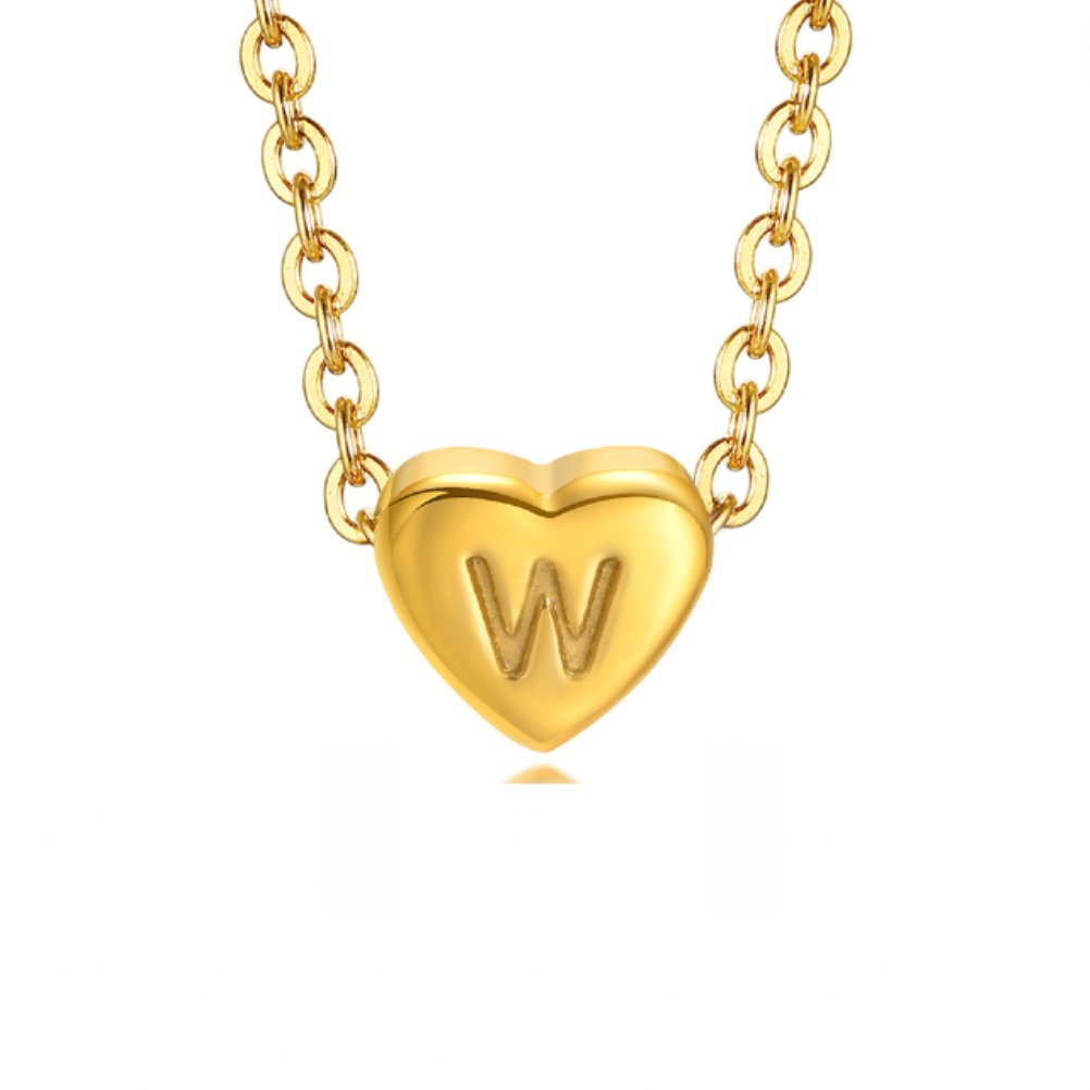 Heart Initial Necklace