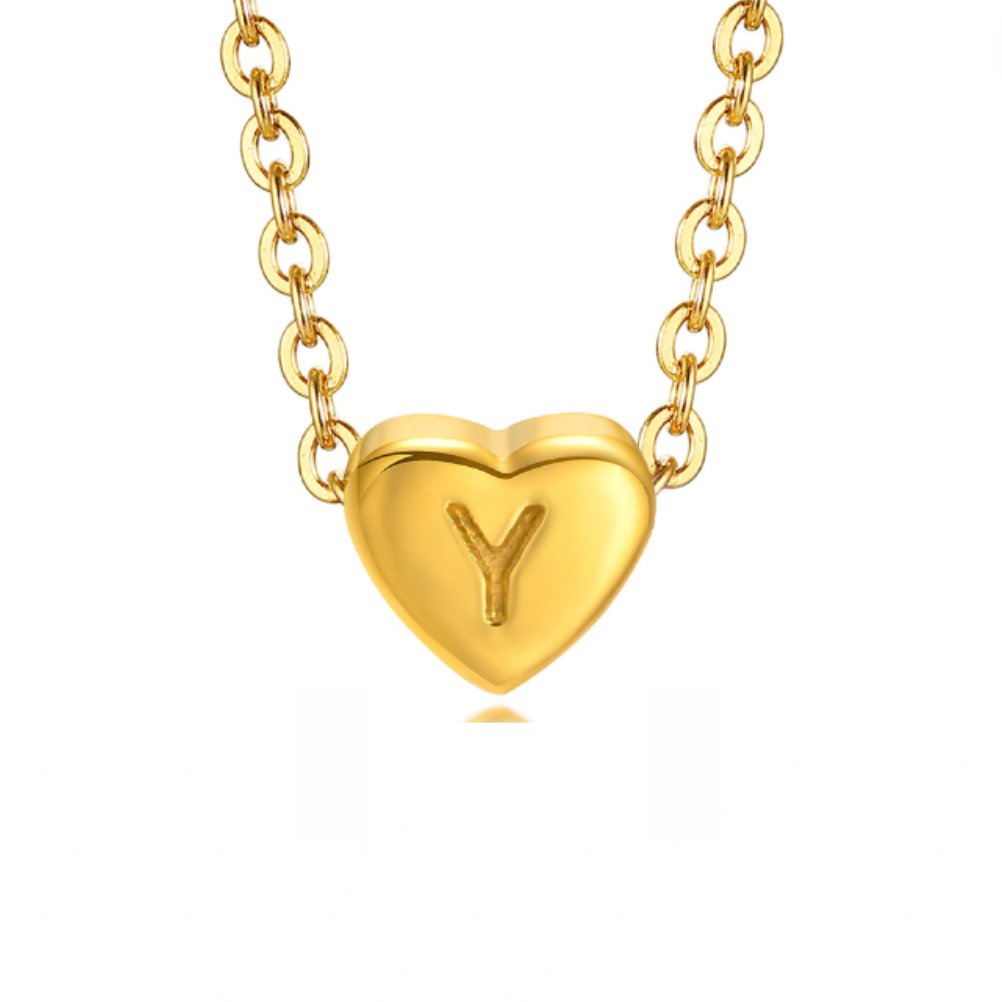 Heart Initial Necklace