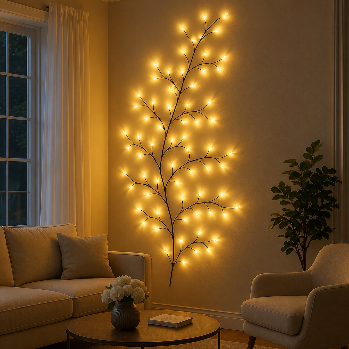 LED Branch Wall Lamp – Warm White Ambient Light
