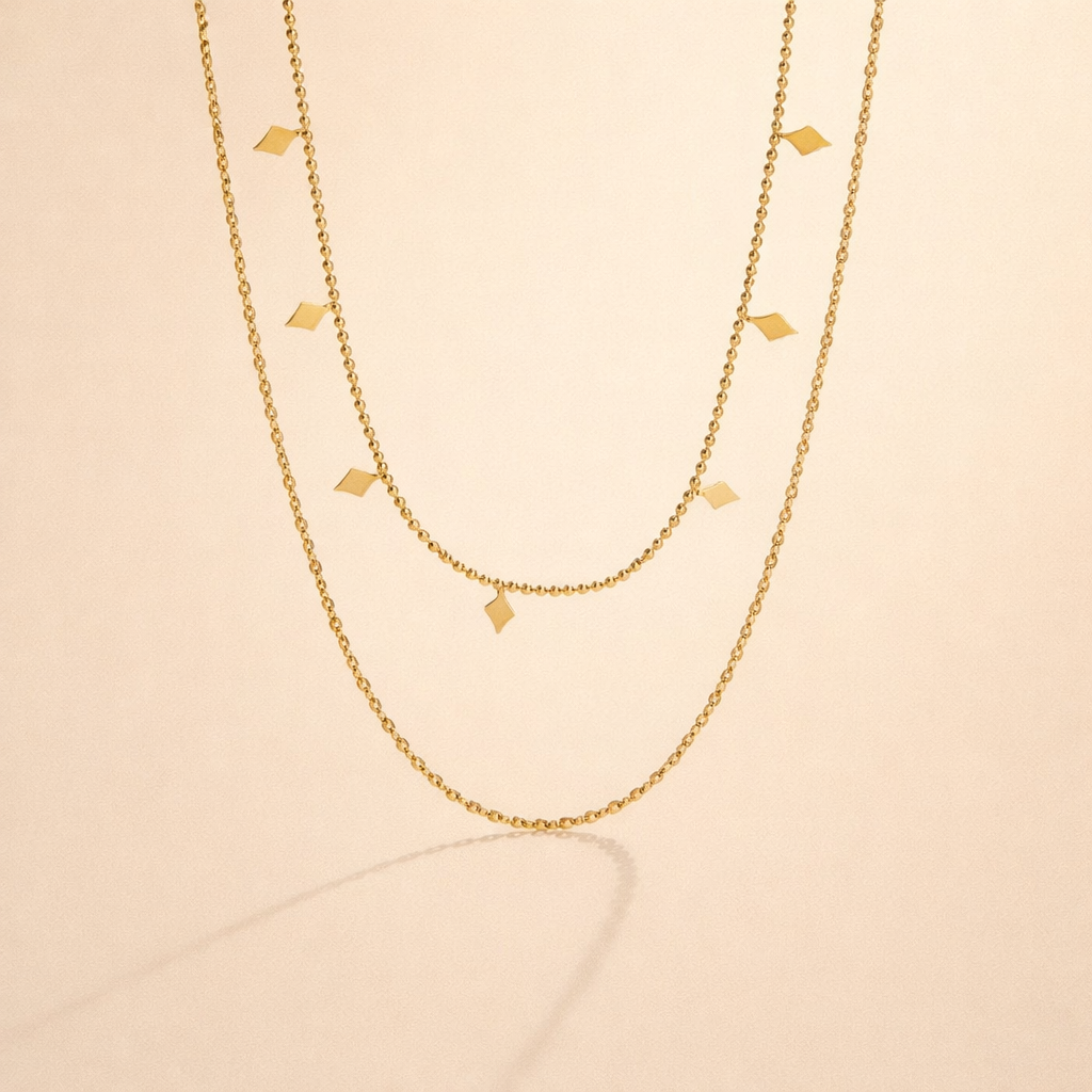 Layered Charm Chain Necklace