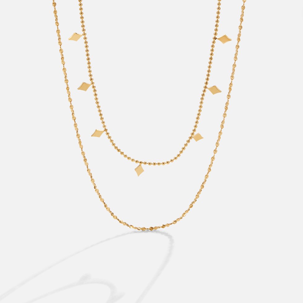 Layered Charm Chain Necklace