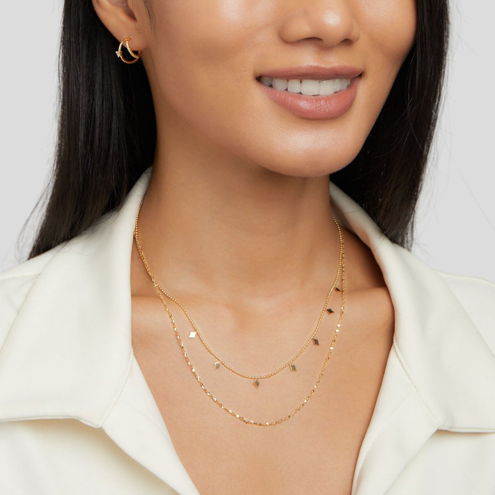 Layered Charm Chain Necklace