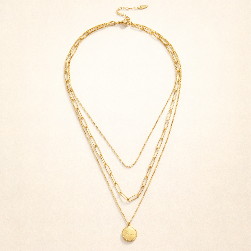 Layered Gold Coin Necklace