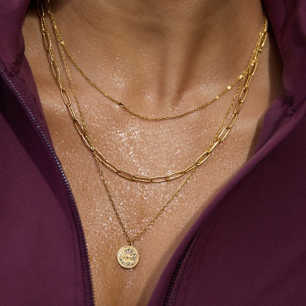 Layered Gold Coin Necklace