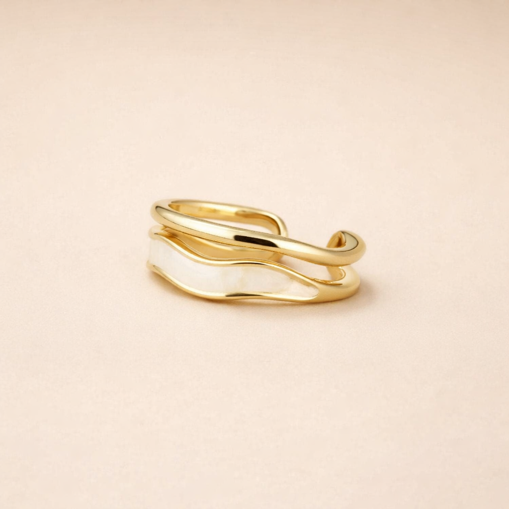 Layered Mother of Pearl Ring – Vivienne