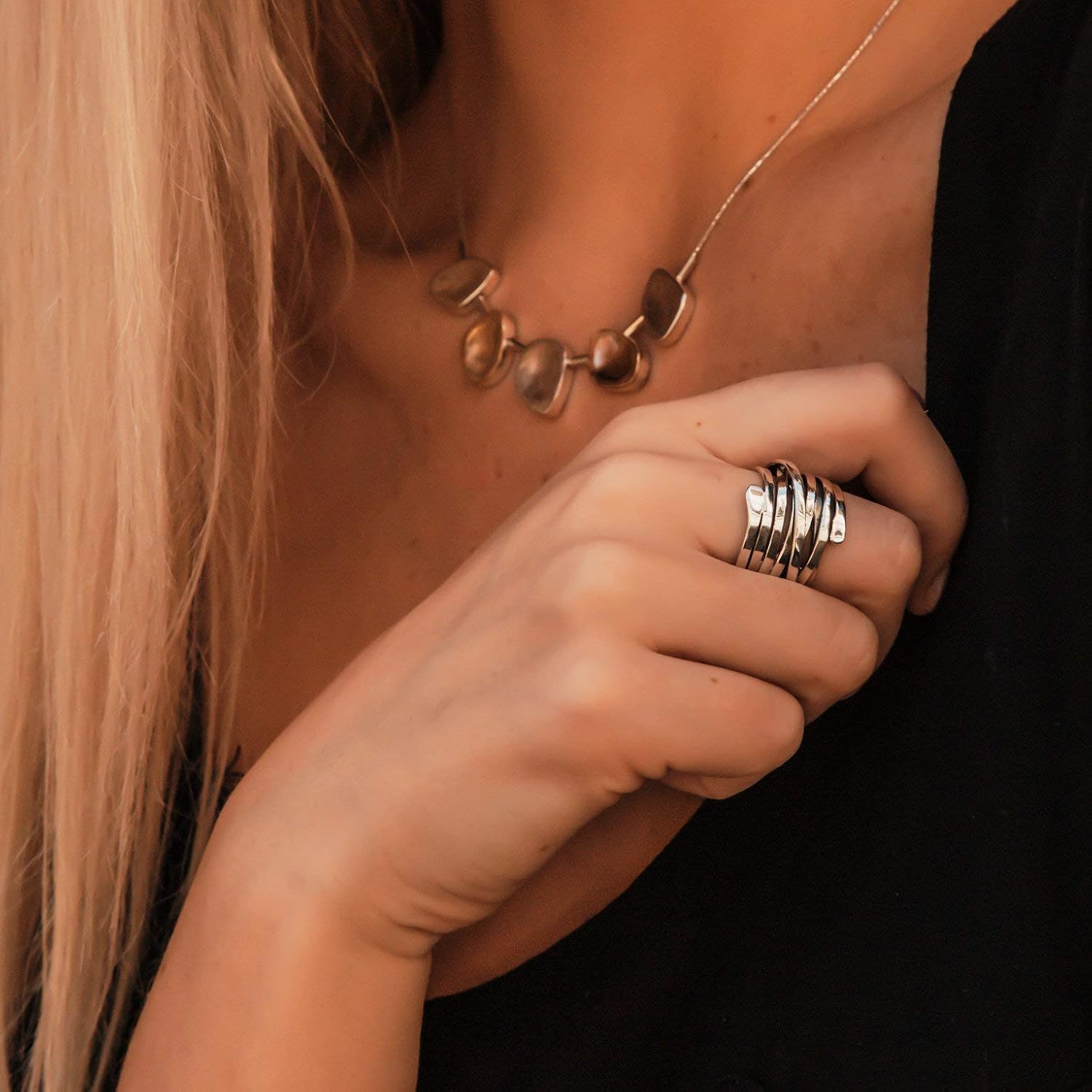 Layered Wrap Ring - Hazel