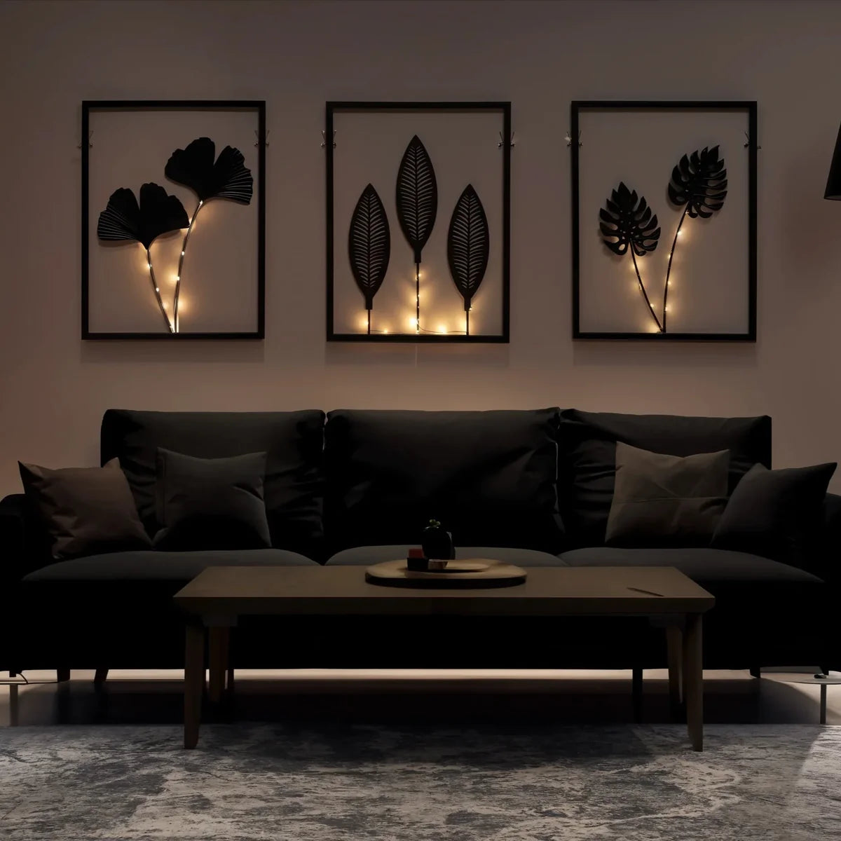 Lumen Leaf LED Frame Lamp with Color-Changing Light
