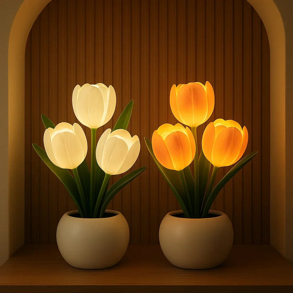 TulipaGlow – Warm White LED Tulip Decorative Lamp
