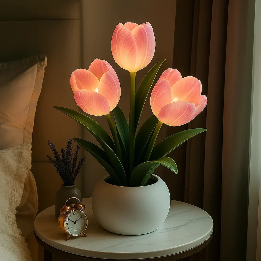 TulipaGlow – Warm White LED Tulip Decorative Lamp