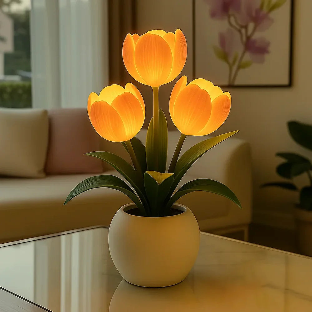 TulipaGlow – Warm White LED Tulip Decorative Lamp