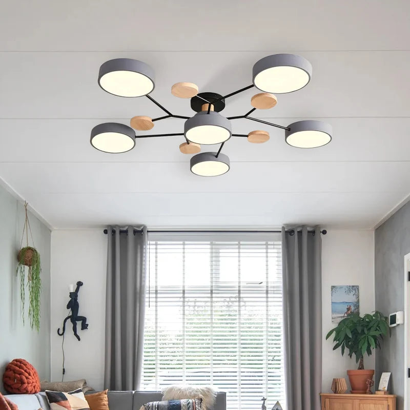 Mid-Century Opal Glass Sputnik Ceiling Light