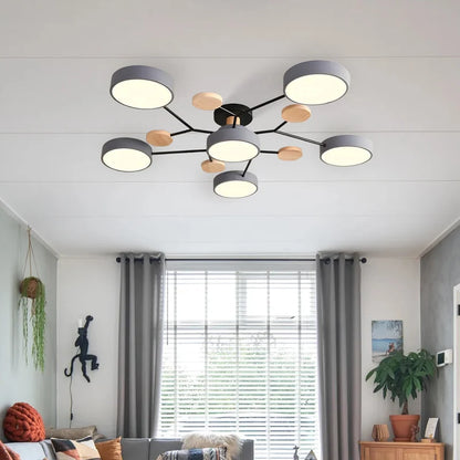 Mid-Century Opal Glass Sputnik Ceiling Light