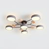 Mid-Century Opal Glass Sputnik Ceiling Light