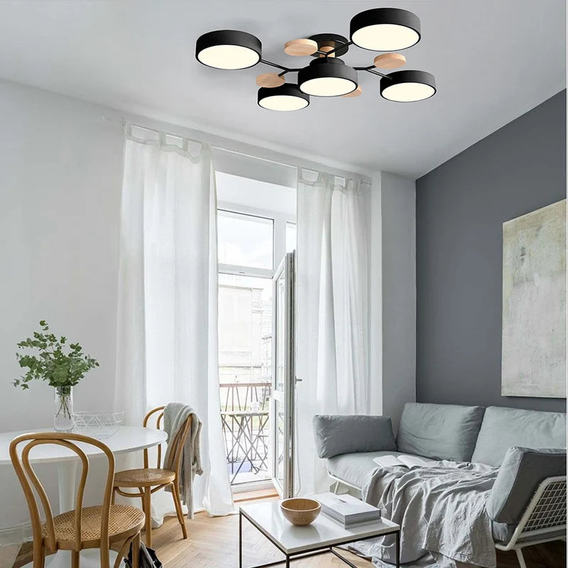 Mid-Century Opal Glass Sputnik Ceiling Light