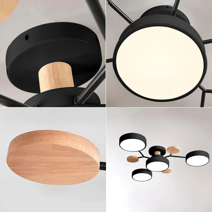 Mid-Century Opal Glass Sputnik Ceiling Light