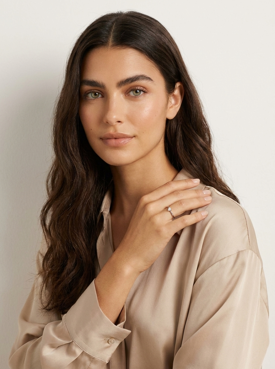 Minimal Crystal Solitaire Ring