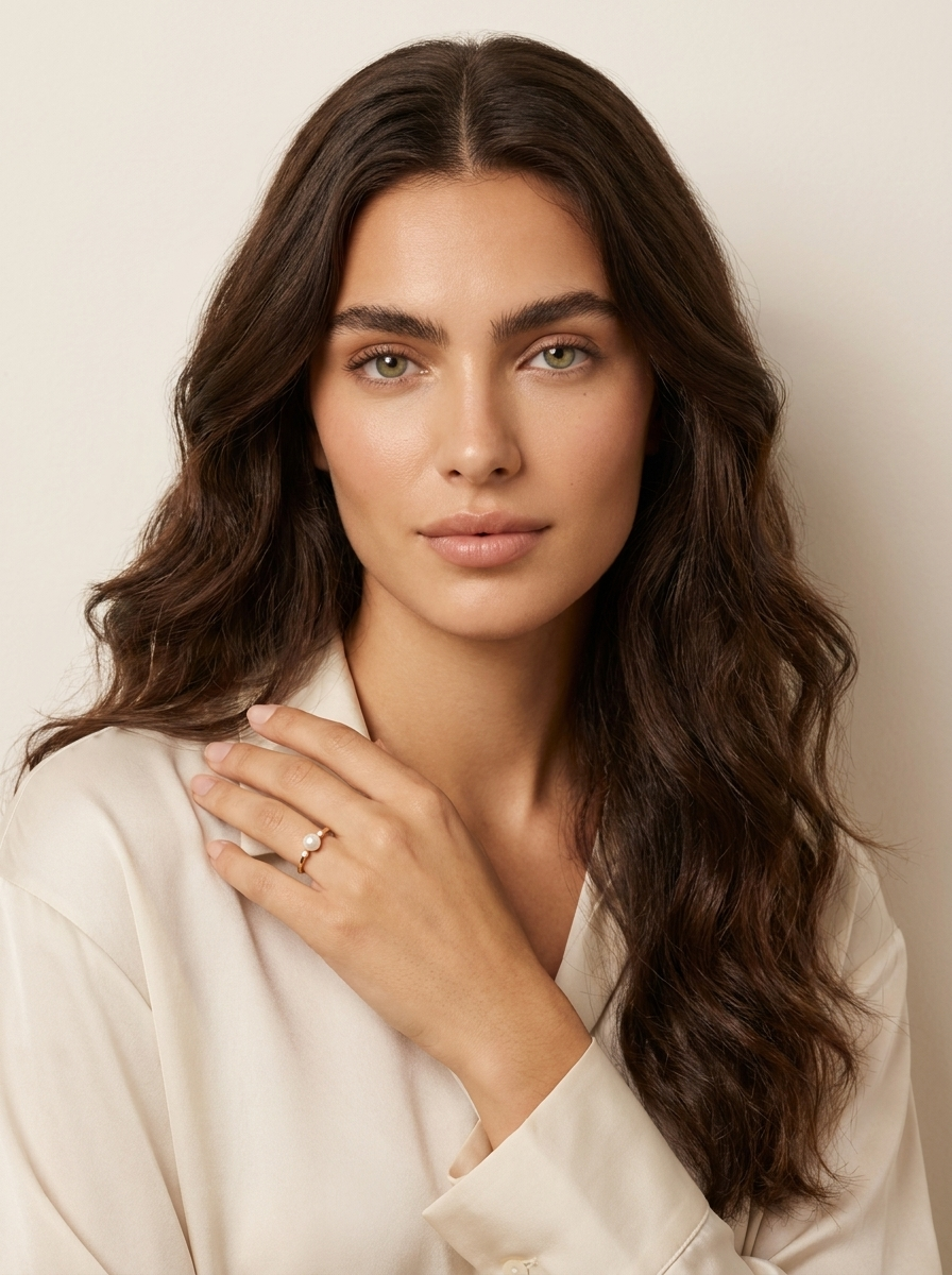 Minimal Pearl Accent Ring