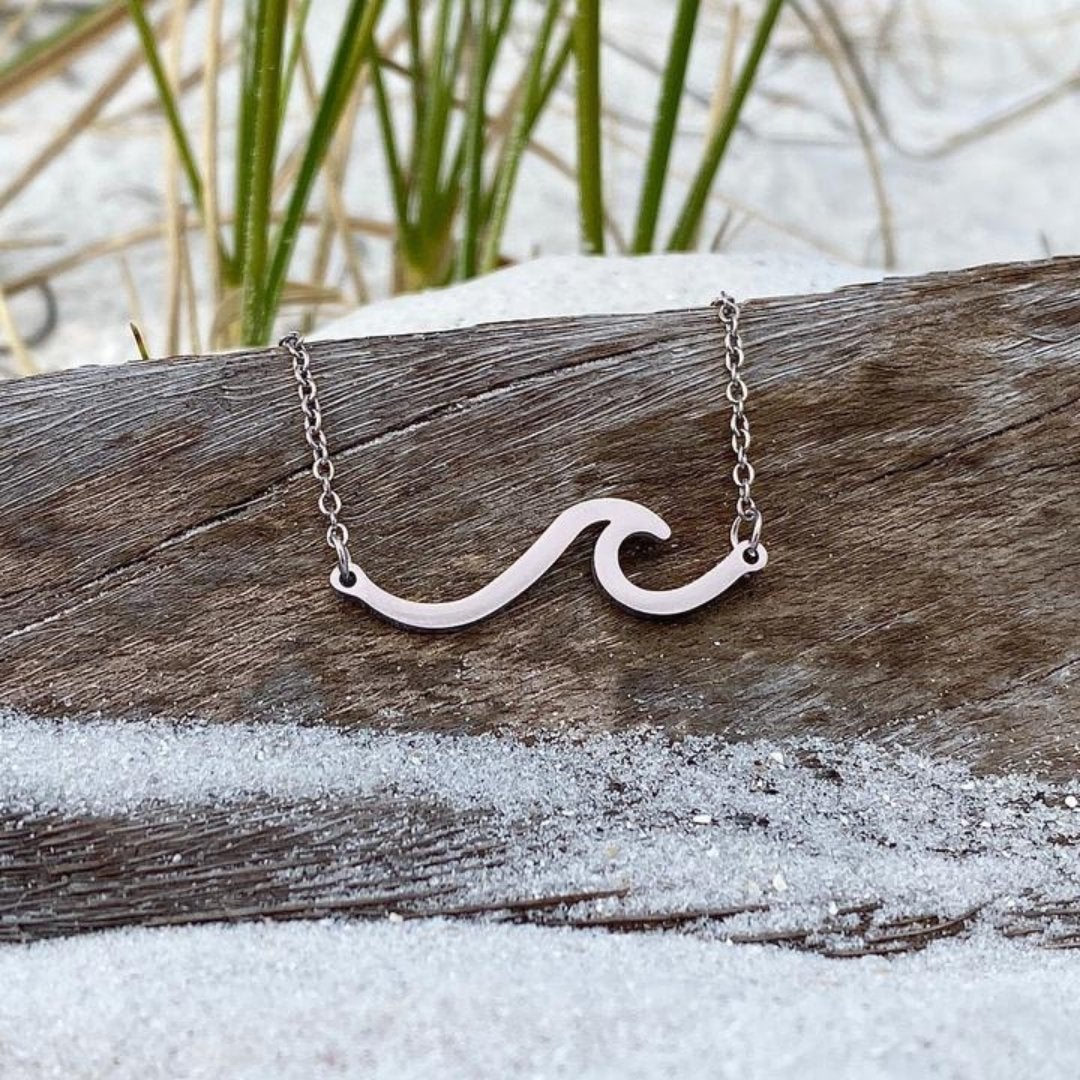 Minimal Wave Chain Necklace