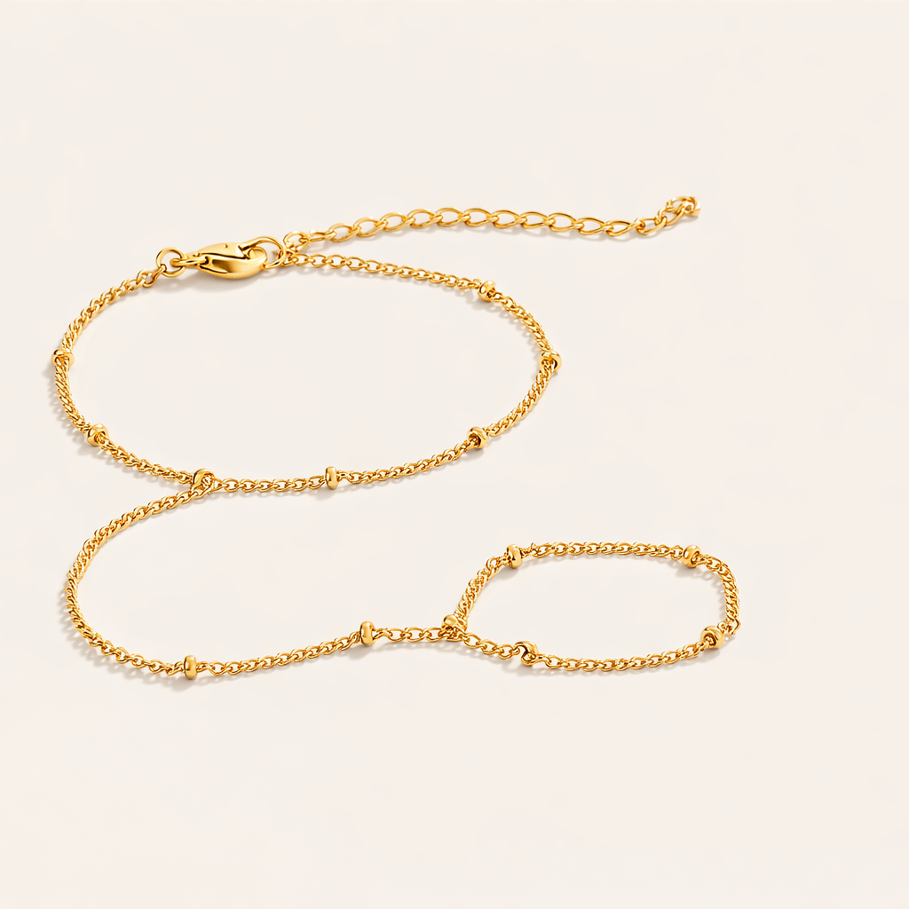 Minimalist Beaded Gold Bracelet