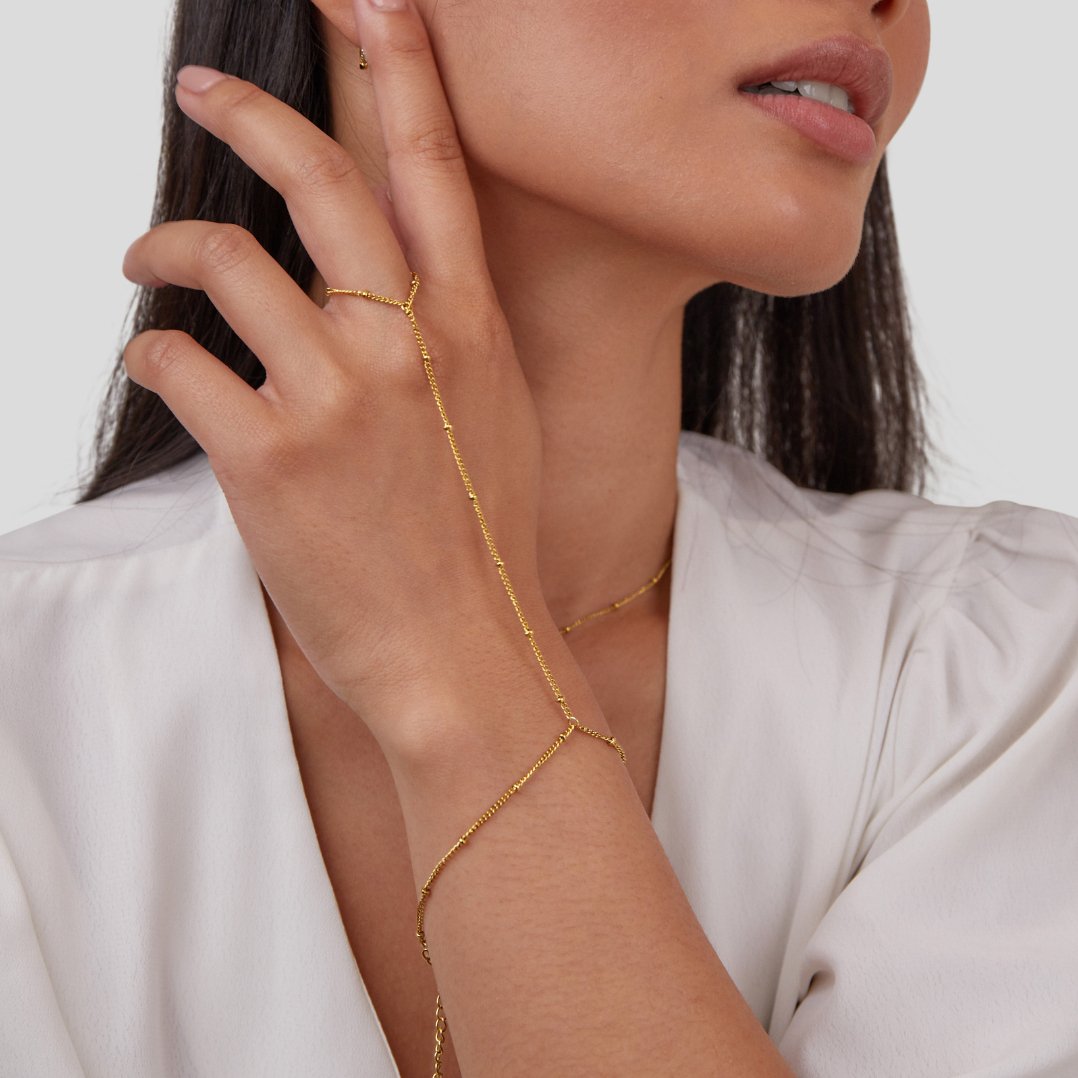 Minimalist Beaded Gold Bracelet