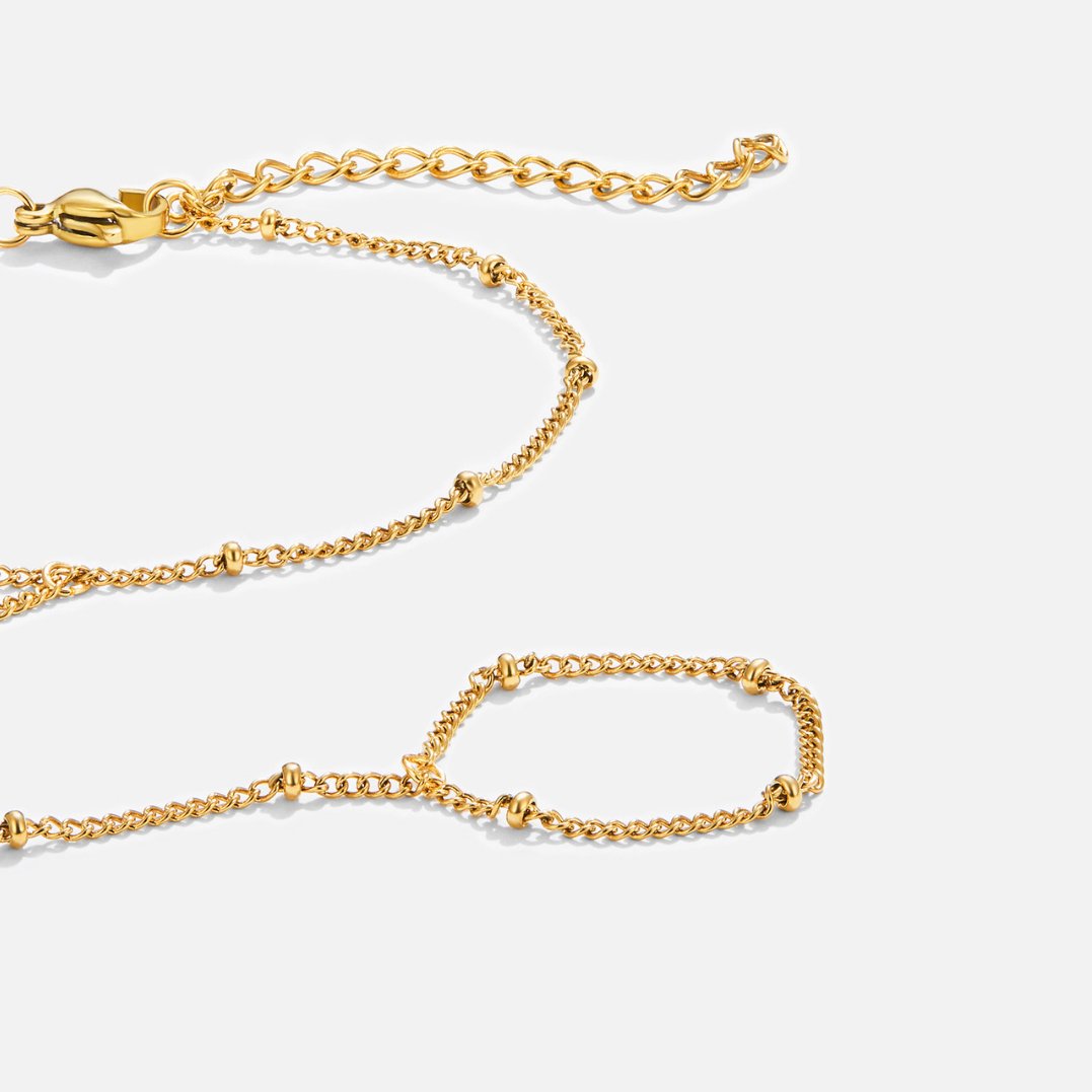 Minimalist Beaded Gold Bracelet