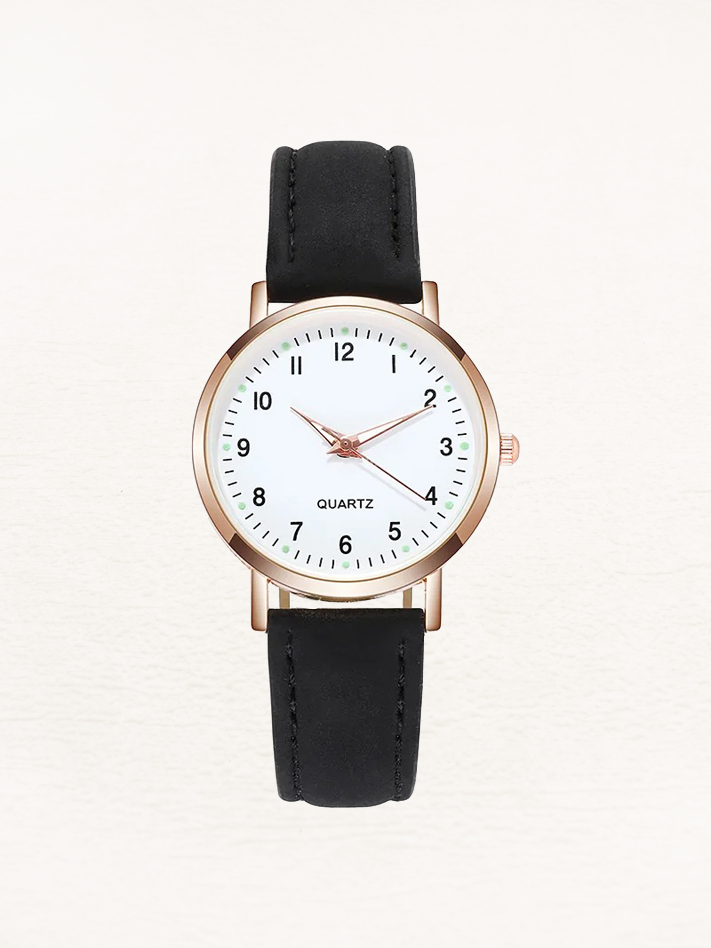 Minimalist Leather Strap Watch - Elara
