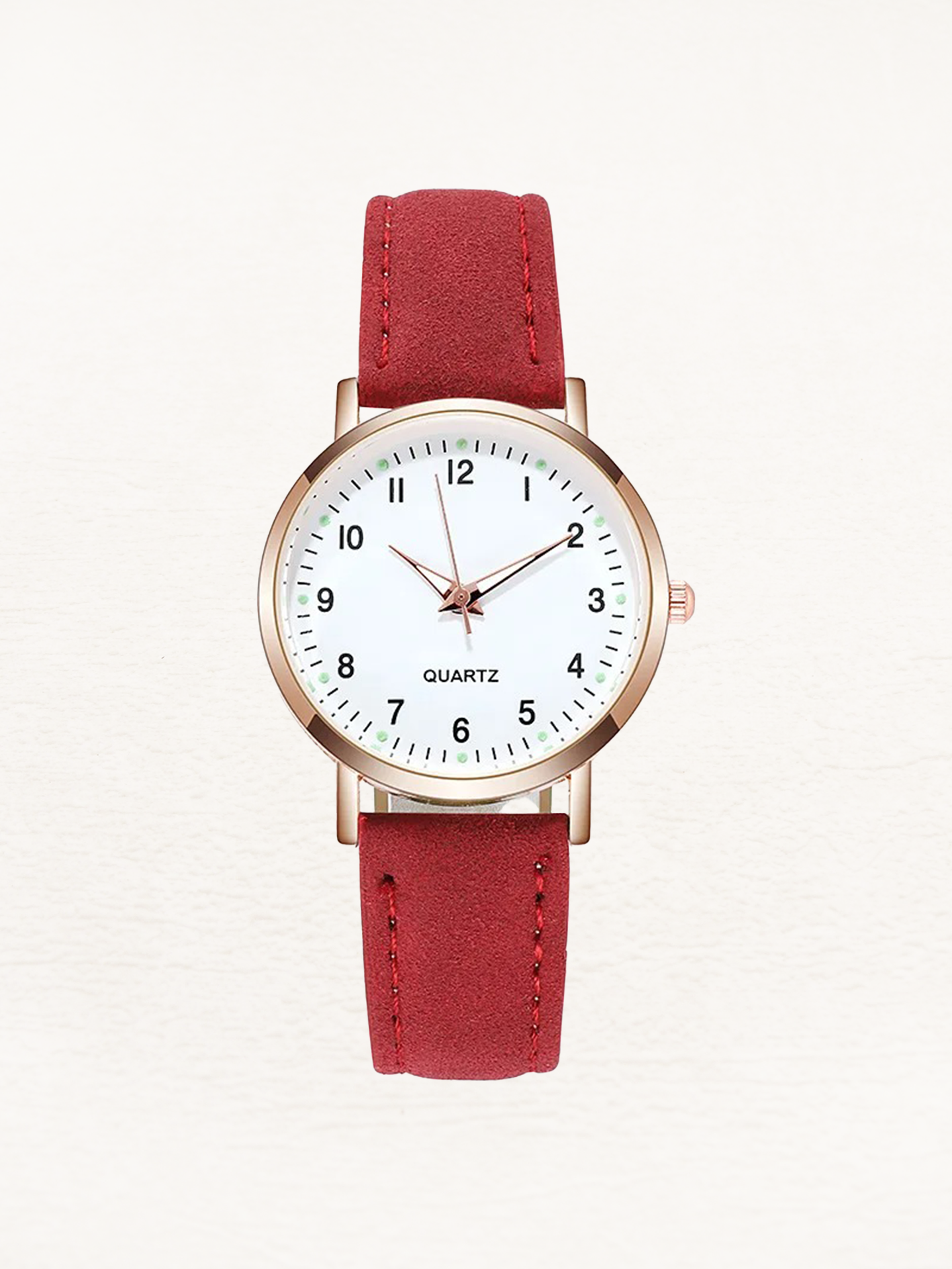 Minimalist Leather Strap Watch - Elara