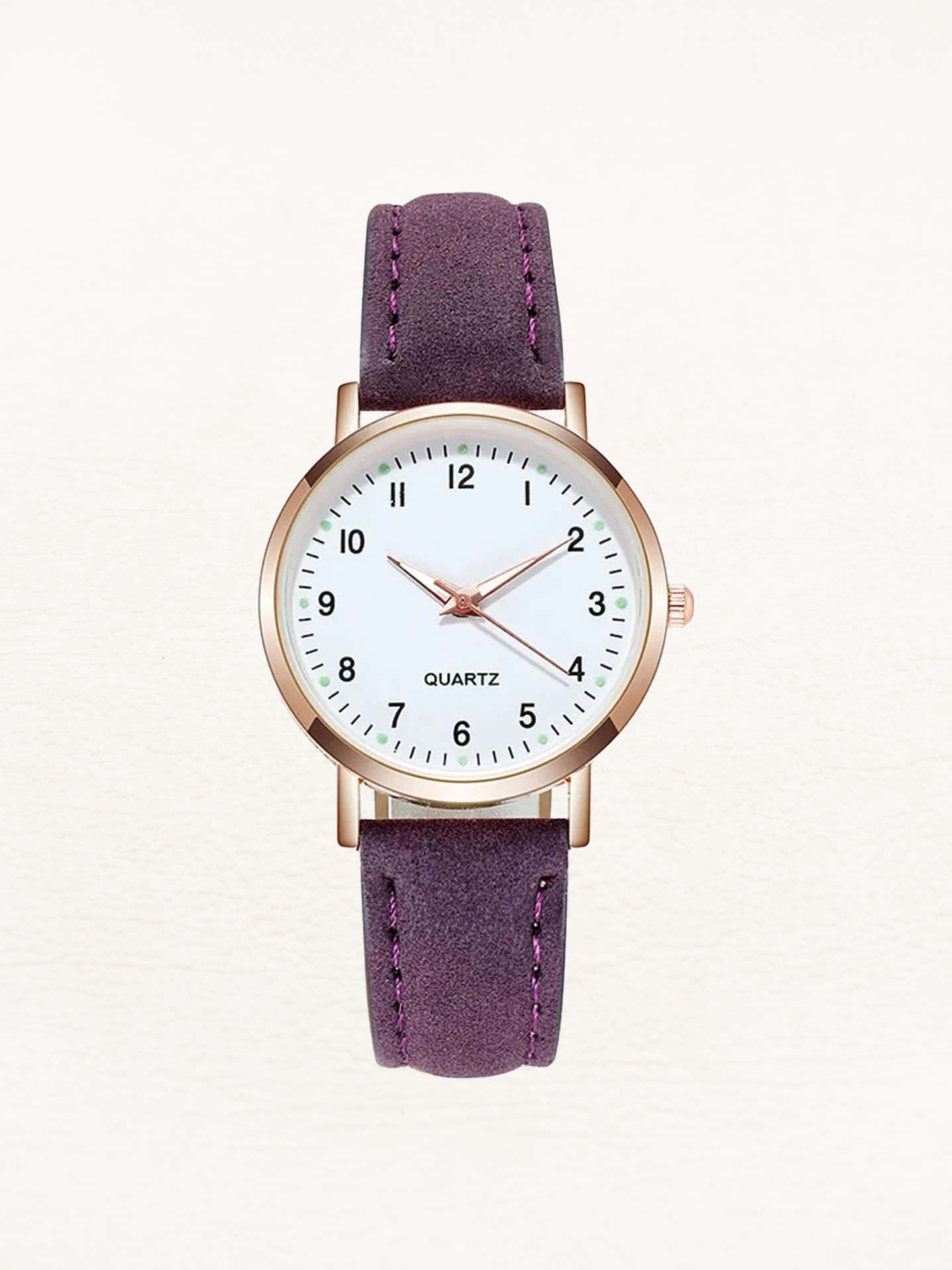 Minimalist Leather Strap Watch - Elara