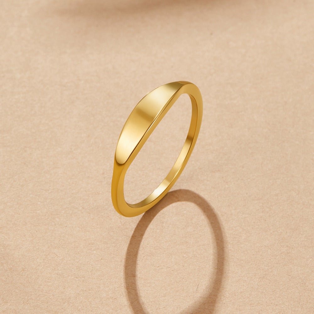 Minimalist Signet Band Ring