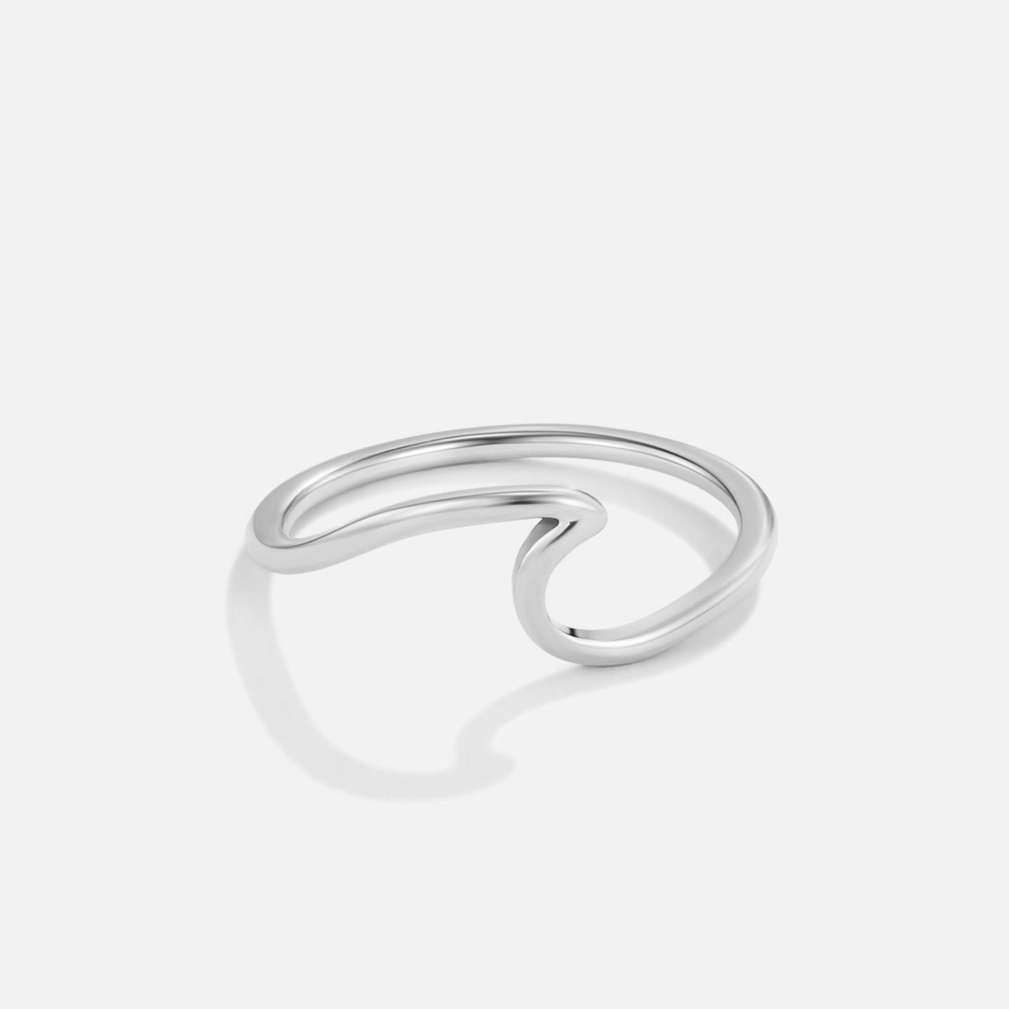 Minimalist Wave Open Ring