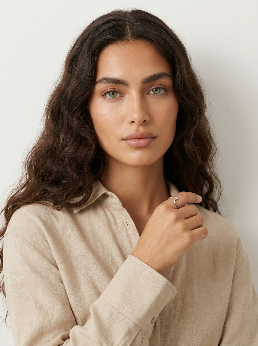 Minimalist Wave Open Ring