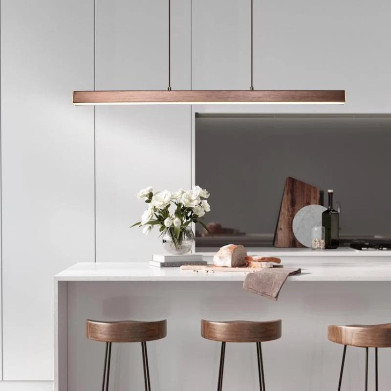 Modern Linear LED Pendant Light – Dimmable Dining Table