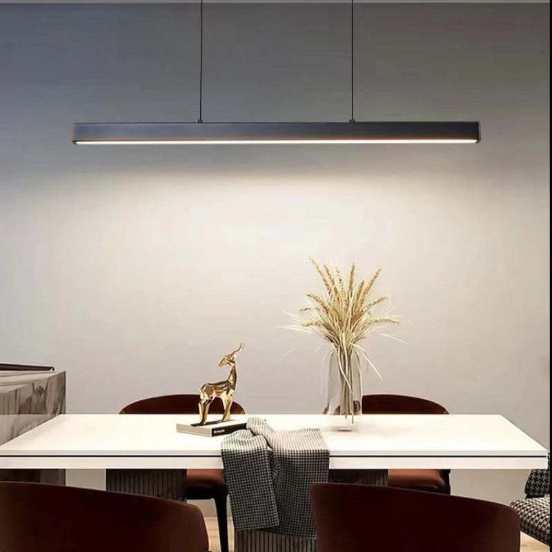 Modern Linear LED Pendant Light – Dimmable Dining Table