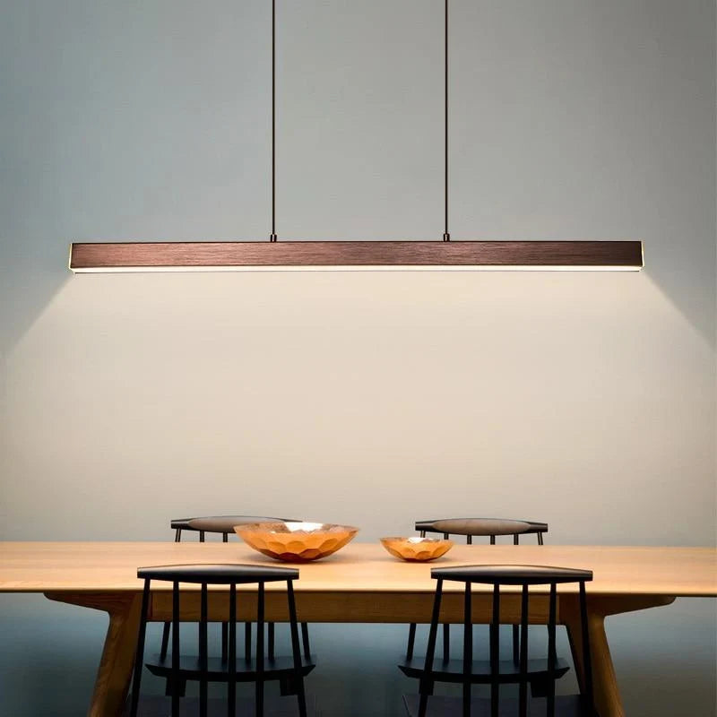 Modern Linear LED Pendant Light – Dimmable Dining Table