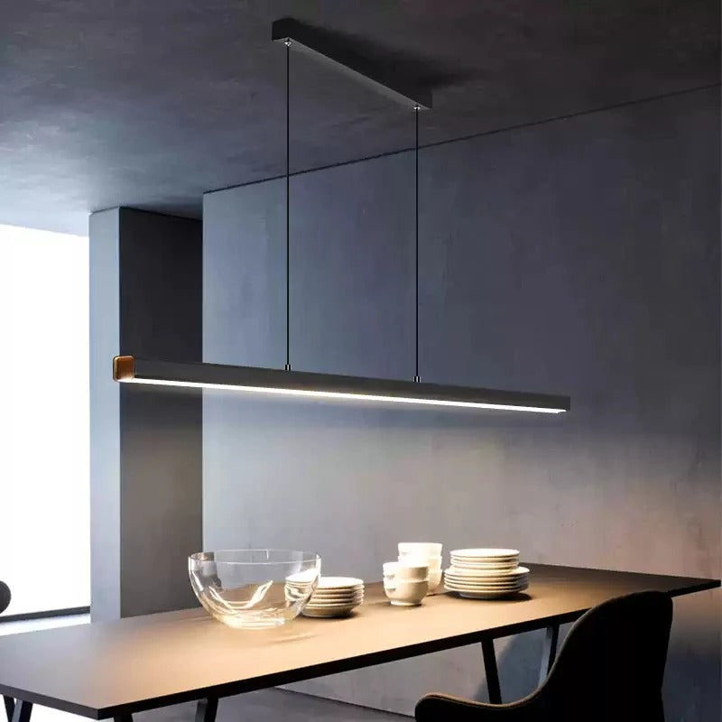 Modern Linear LED Pendant Light – Dimmable Dining Table
