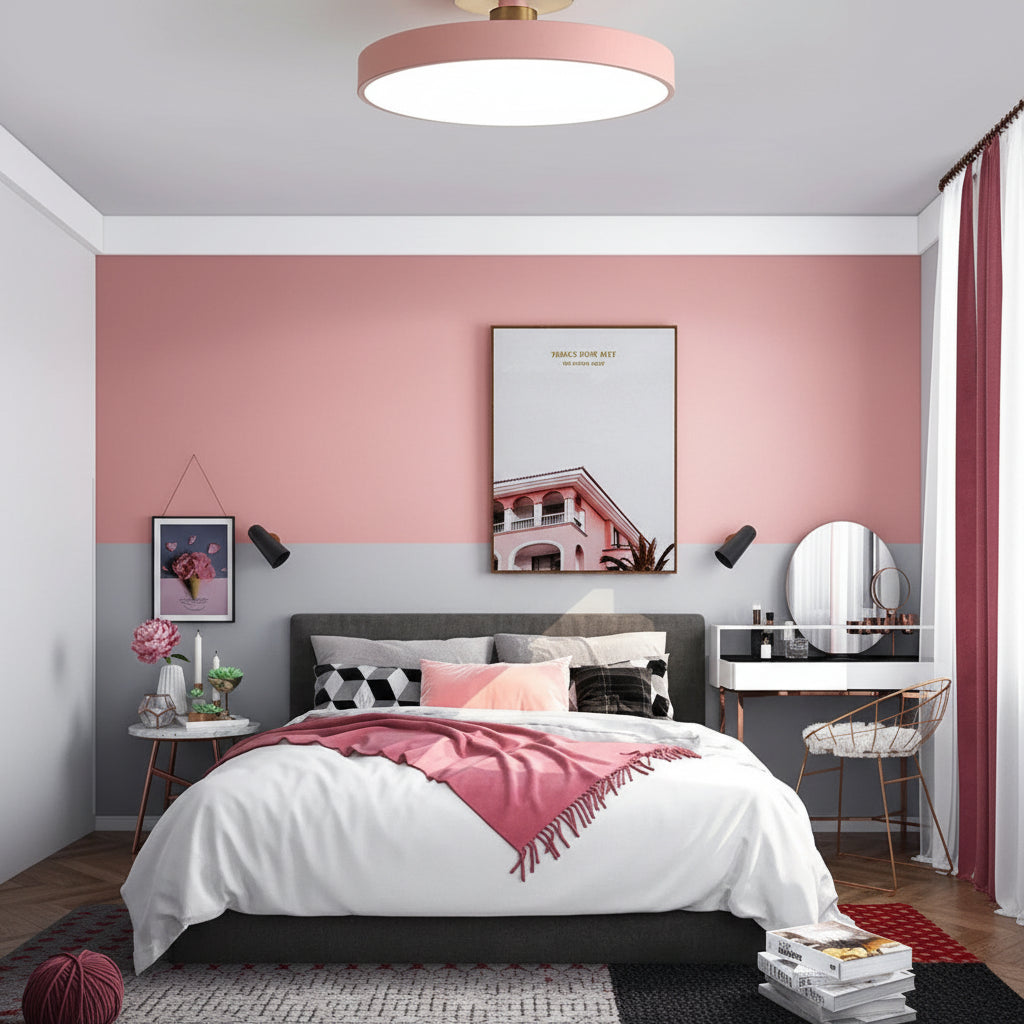 Modern Circular LED Semi Flush Ceiling Light