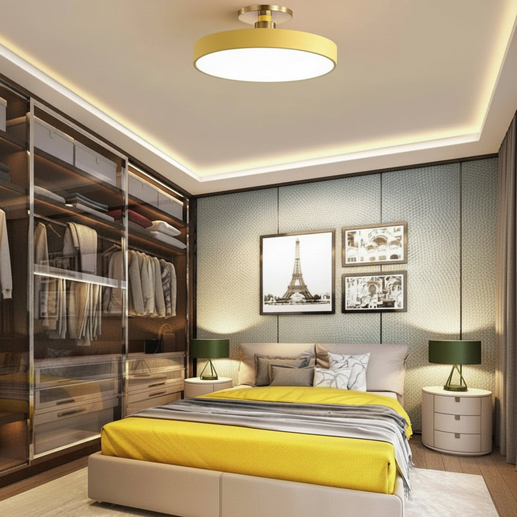 Modern Circular LED Semi Flush Ceiling Light